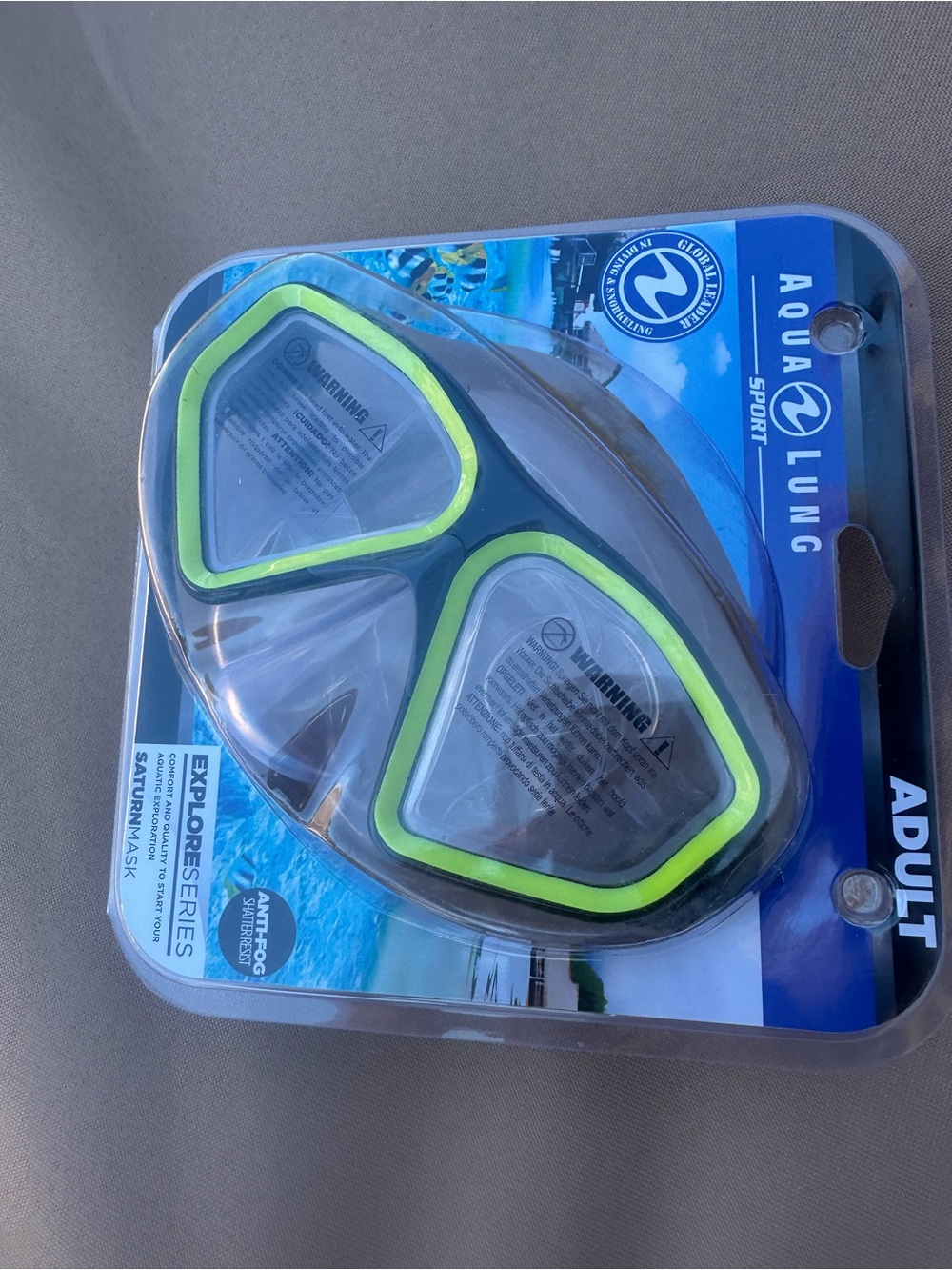 Aqua Lung Adult Swim Mask - Lime/Black